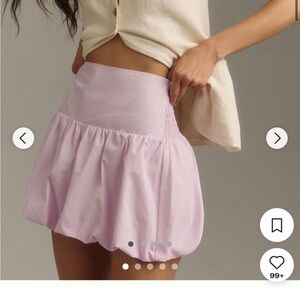 Self contrast lilac bubble skirt